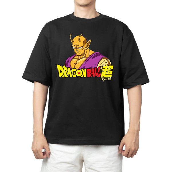 Camiseta Masculina Feminina Oversized Estampa Piccolo Laranja Dragon Ball Super T-shirt Streetwear Camiseta