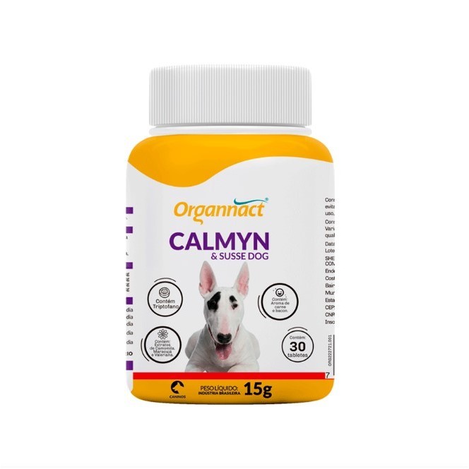 Calmyn & Susse Dog - Tabs 15g - Ideal para usar em Viagens -Organnact