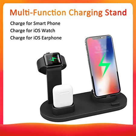 Carregador  3 Em 1  Celular  Fone suporte do  Smartwatch