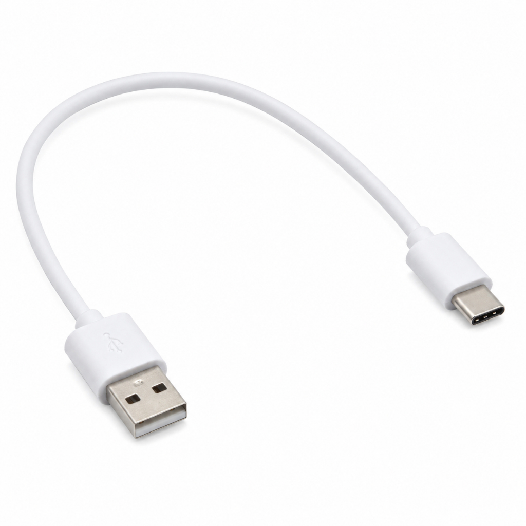 Cabo de Dados USB Tipo C Curto 30cm Powerbank USB A x Type C Pequeno