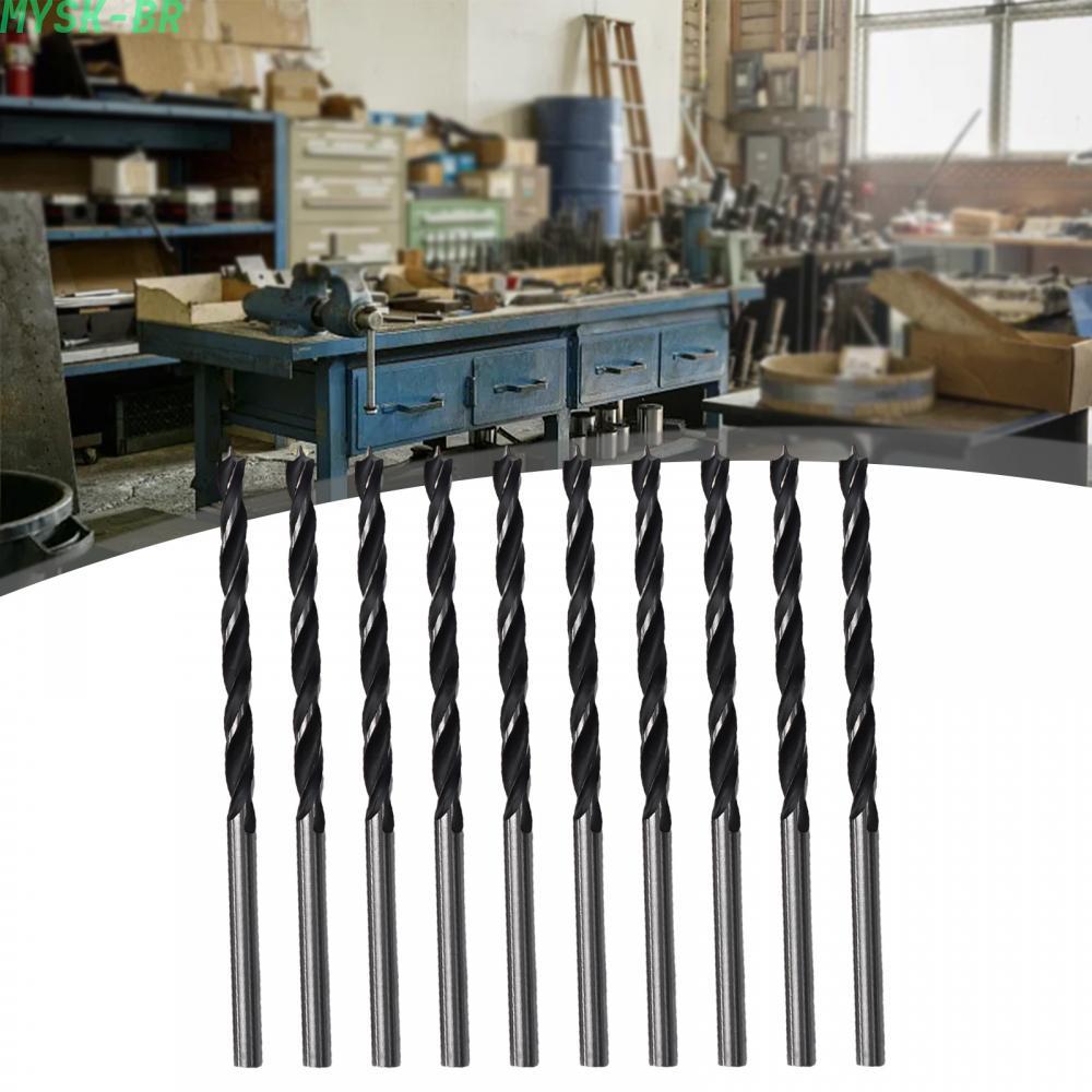 [MYSK]3mm Woodworking Drill Bit Pack of 10 Center Point Precision Ground High Hardness