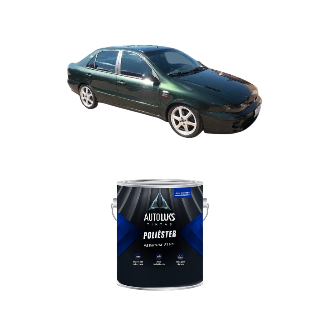TINTA POLIESTER VERDE EMERALD FIAT 3600ML AUTOLUKS