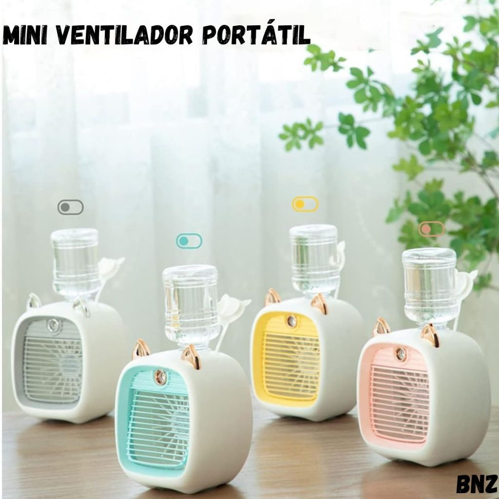 Mini ventilador portátil (605180) para desktop, casa, escritório, mesa recarregável 1200mAh