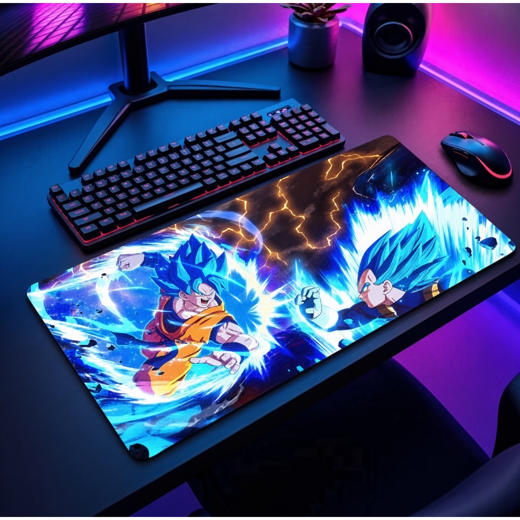 MousePad Gamer Personalizado Grande 80x30 Padrão RGB Anime Heróis Estampa Exclusiva Nitida Confortável Pronta Entrega