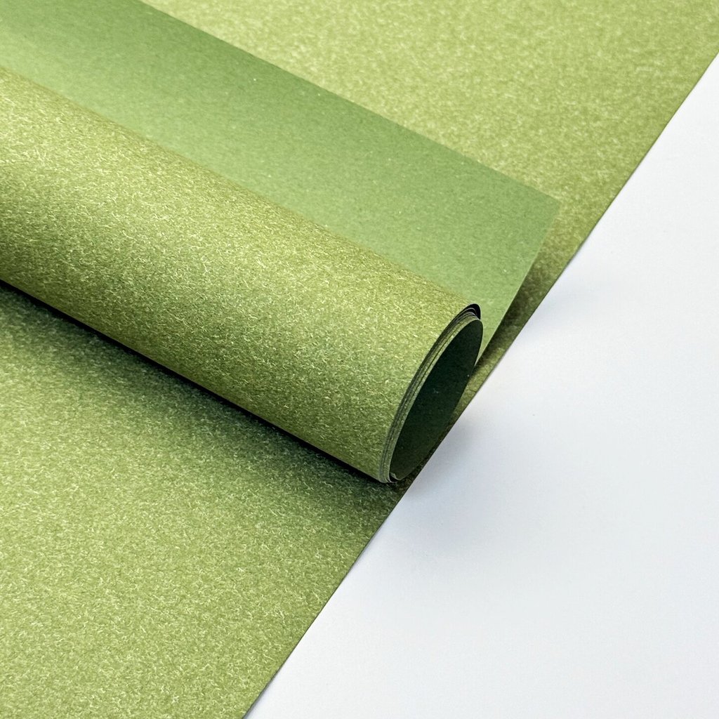 Material de criação de anel de jardim de infância da série Mori Morandi Forest Green Color Branding Paper Theme Textura