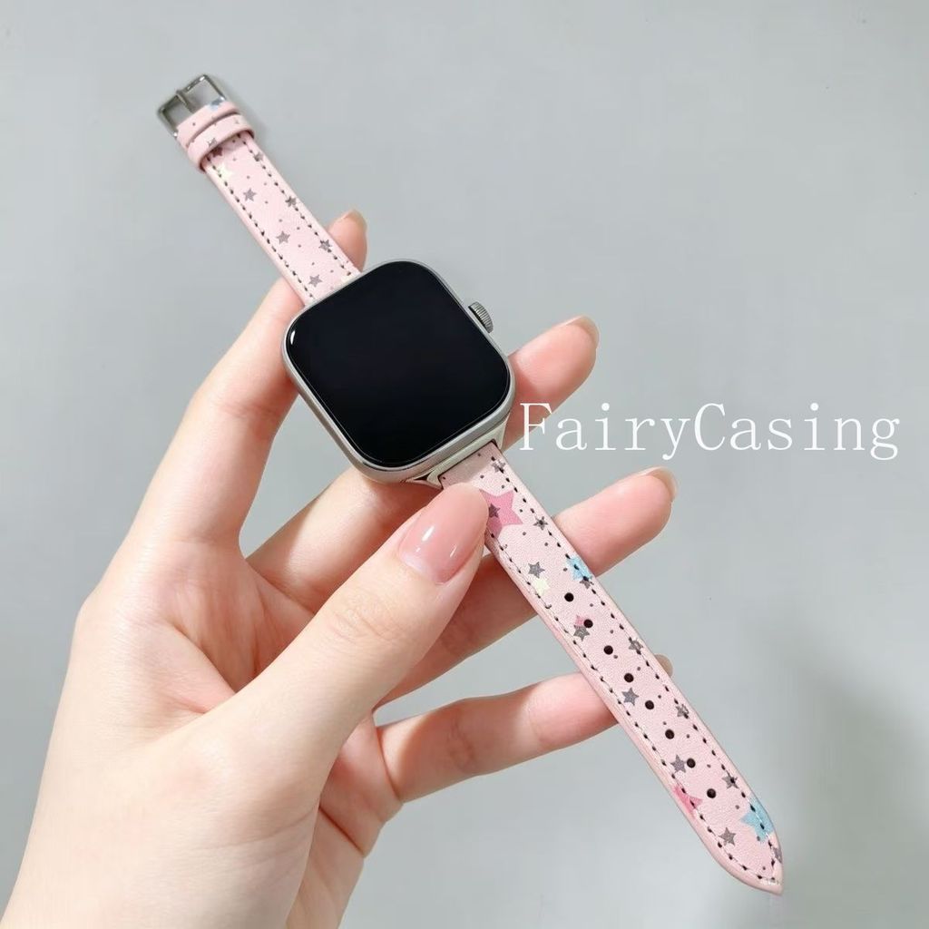 Pulseira De Couro Com Estampa De Estrela Para Huawei Band 11 Pro 10 9 8 Watch Fit 3 4 5Pro Honor 2i X5/X5i