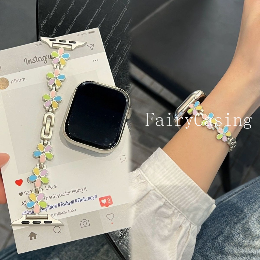 Moda Girassol Pulseira De Metal Para Huawei Honor Band 11 Pro 10 9 8 Watch 2i X5 X5i Fit 5pro