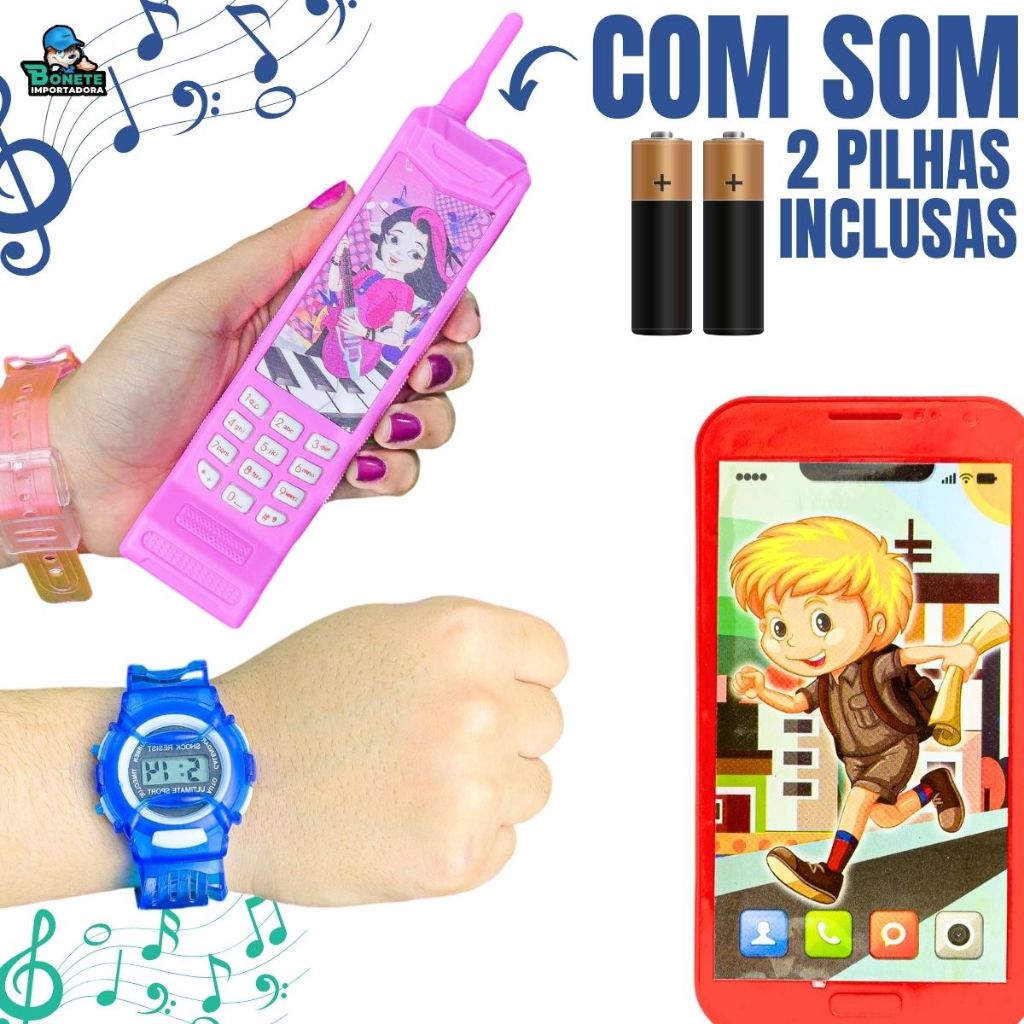 Meu Primeiro Relogio e Celular infantil