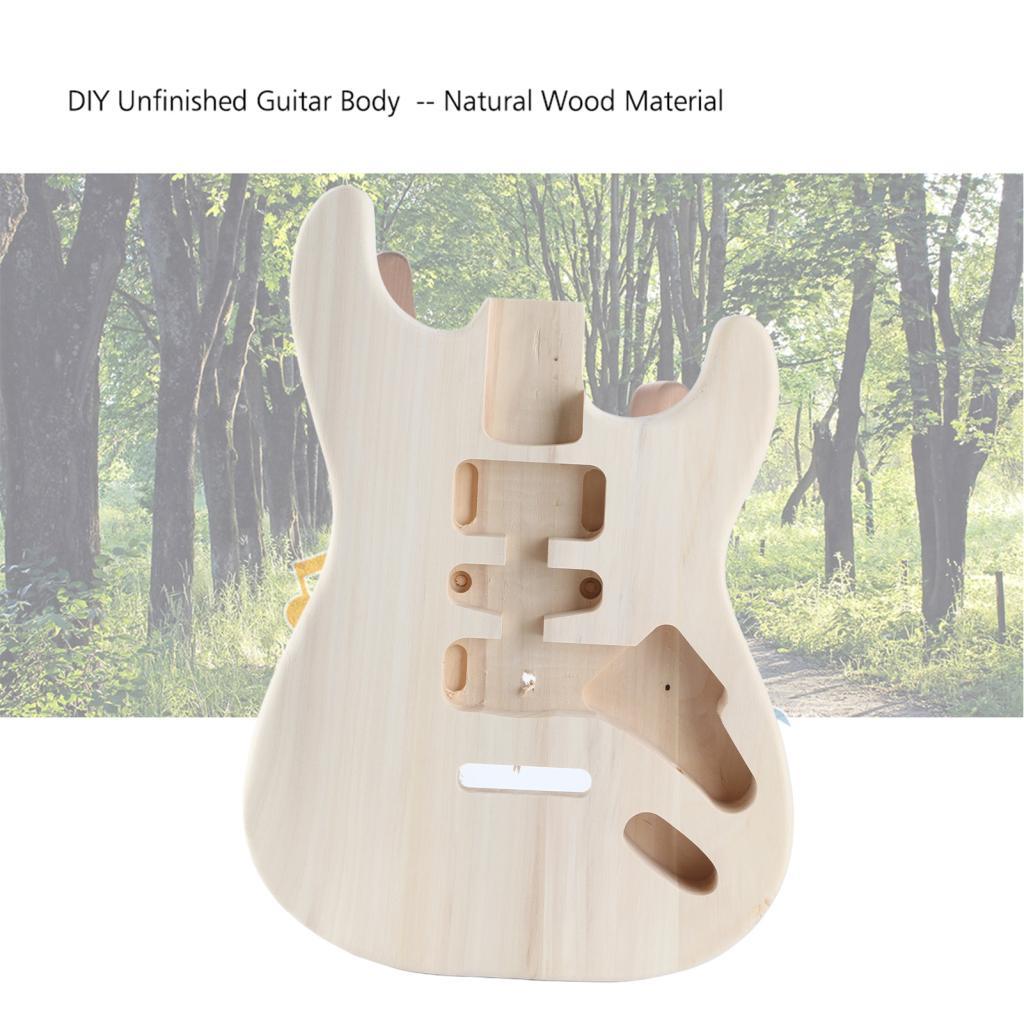 ERYUE ST01-DT Corpo de guitarra artesanal inacabado Basswood Peças de reposição de barril elétrico