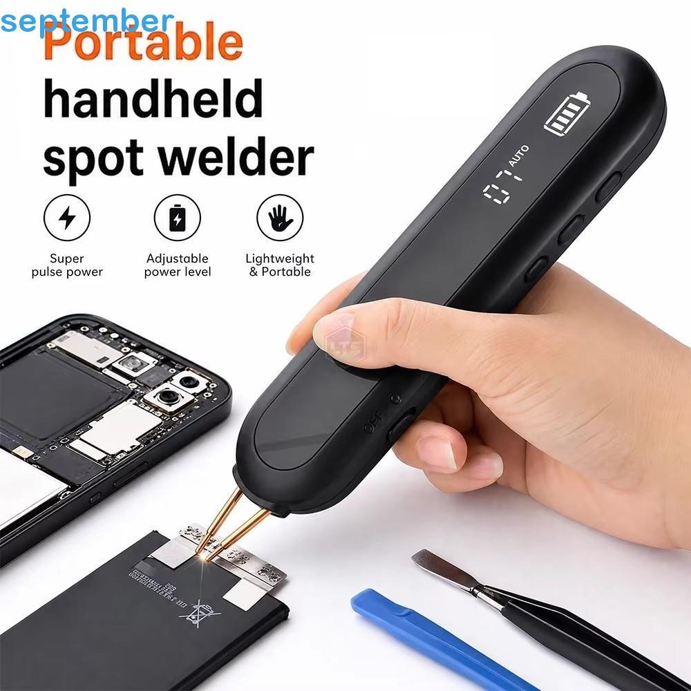 Soldagem A Ponto SEPTEMBERB | Soldador De Portátil De 12 Engrenagens , Mini Bateria Com Iluminação LED Gatilho Automátic