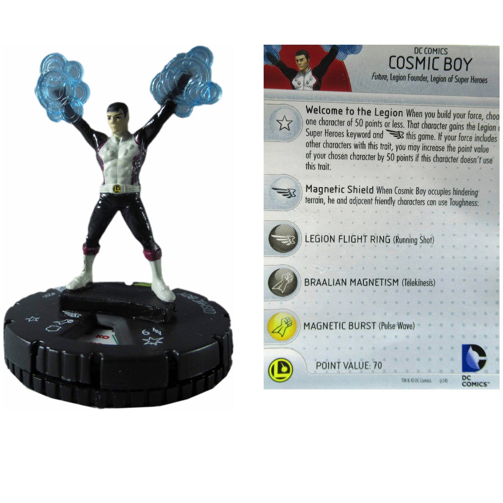 Miniatura Heroclix Cosmic Boy 201 com card Legion of Super Heroes