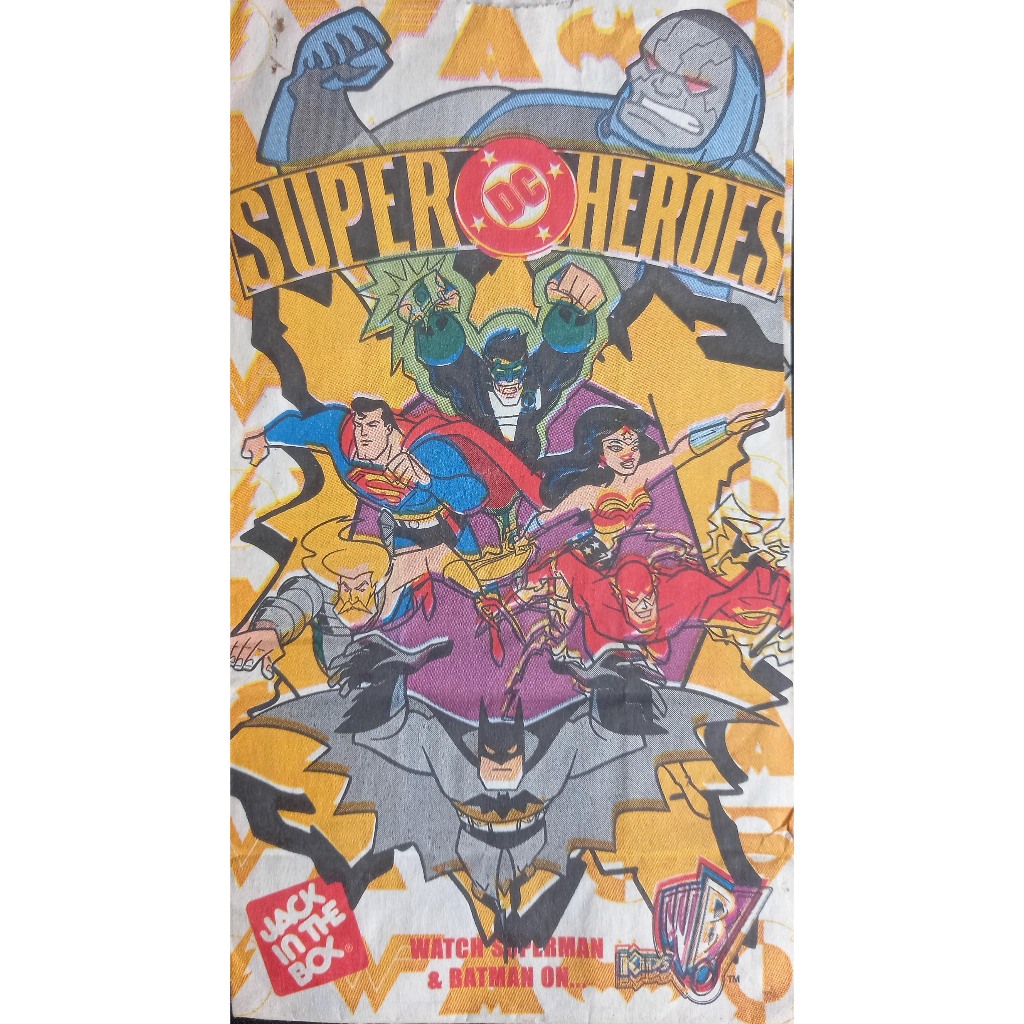 DC Super Heroes Justice League Unlimited LJU 1999 Embalagem papel Jack in the Box