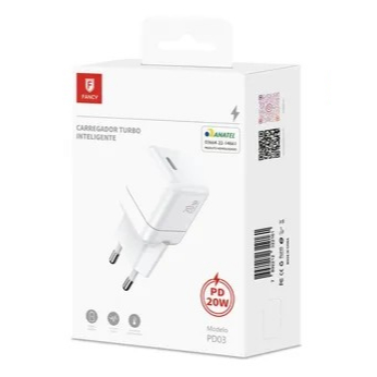 PD03 - Fonte Carregador Usb-c Chip Inteligente Quick Turbo 20w