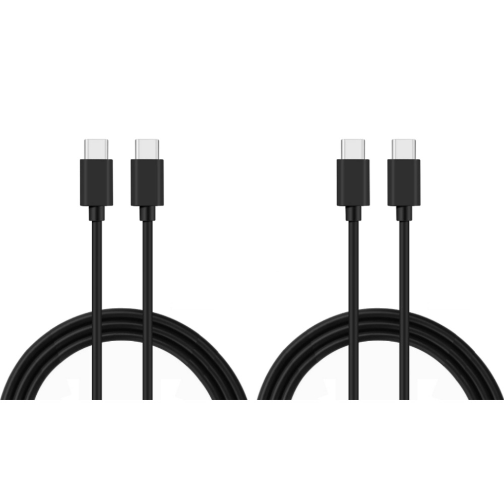 Kit 2 Cabos USB-C para TIPO-C 1 Metro para Quick Charge 20w