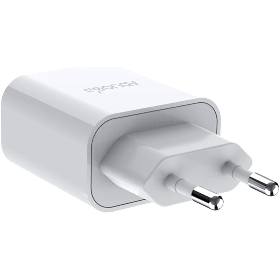 Geonav Carregador Universal Ultra Rápido Duo, 1 X USB-C Power Delivery 20W, 1 X USB Quick Charge 18W, CH20PDQC, Branco