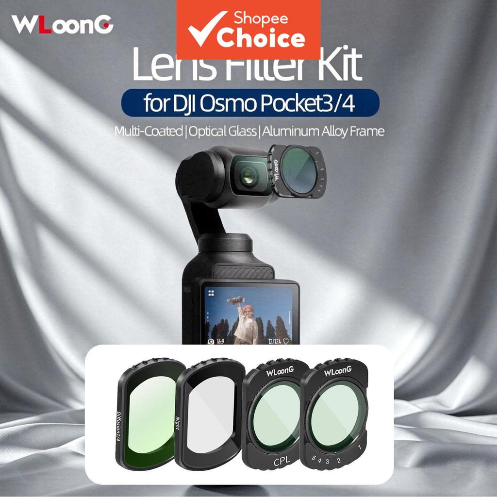 Filtro de Lente para DJI Osmo Pocket 4/3, Instalação Fácil | Ideal para Vlogs de Esportes ao Ar Livre | Filtro Criativo