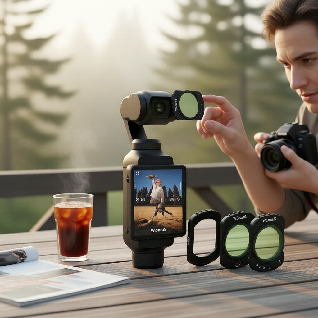 Filtro de Lente de Fácil Instalação para DJI Osmo Pocket 3/4 | Fotografia Criativa para Vlogs e Festas de Casamento