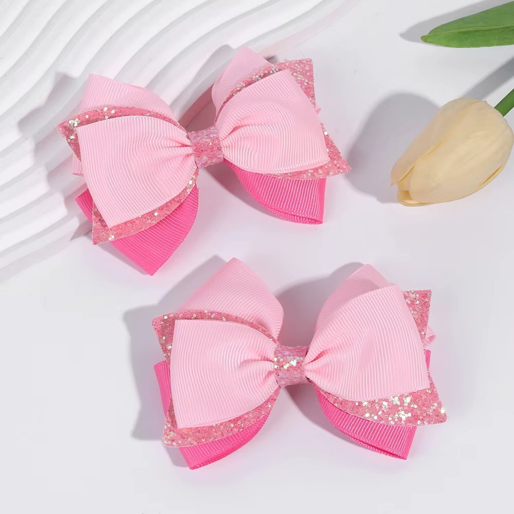 Presilha Laço Infantil Menina Com Glitter Fofo Kawaii Festa Princesa