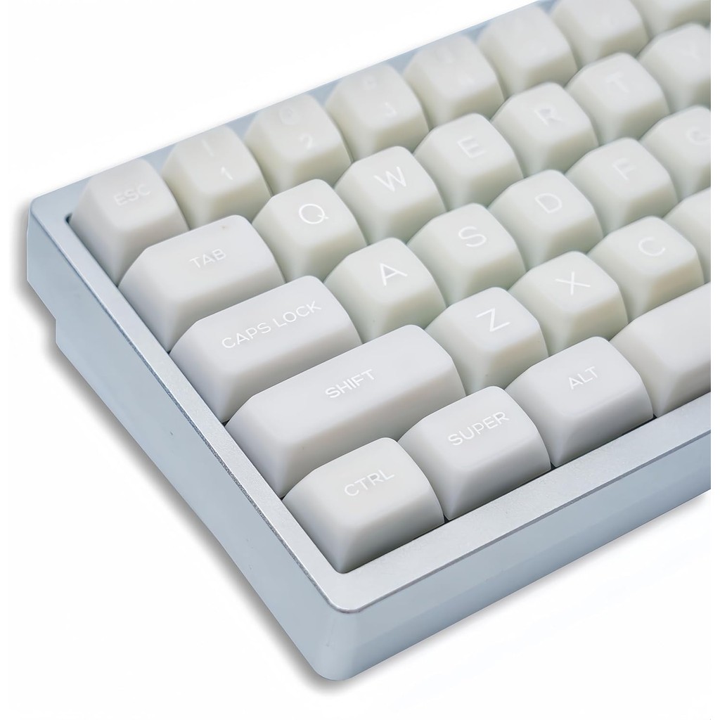Keycap White Jade 140 Teclas Double Shot pbt keycaps 60 % 75 100 Translúcido Brilho Através De SA Profile Conjunto De Te