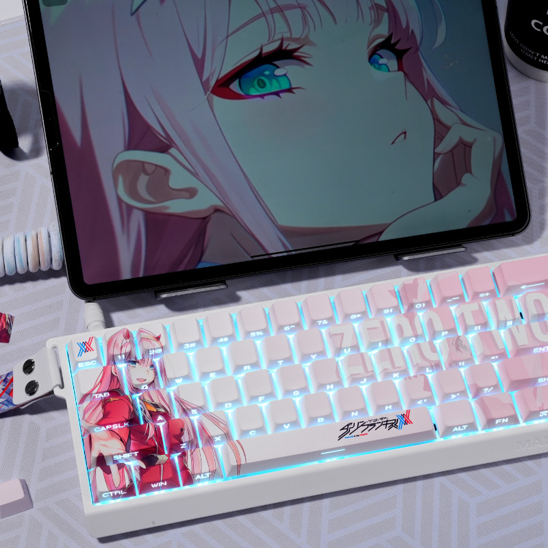 Equipe Nacional Anime Animação Shine-Through Double-Shot Cereja Profile PBT Keycap 138 Teclas
