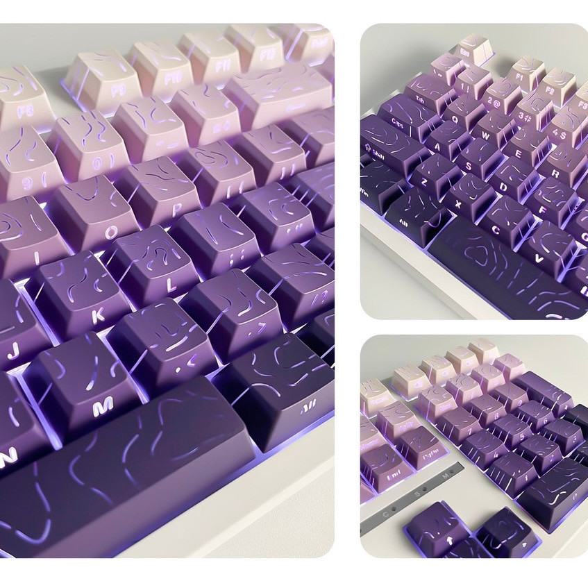 Contour Line 4.0 Shine-Through Double-Shot Cereja Profile PBT Keycap 134 Teclas