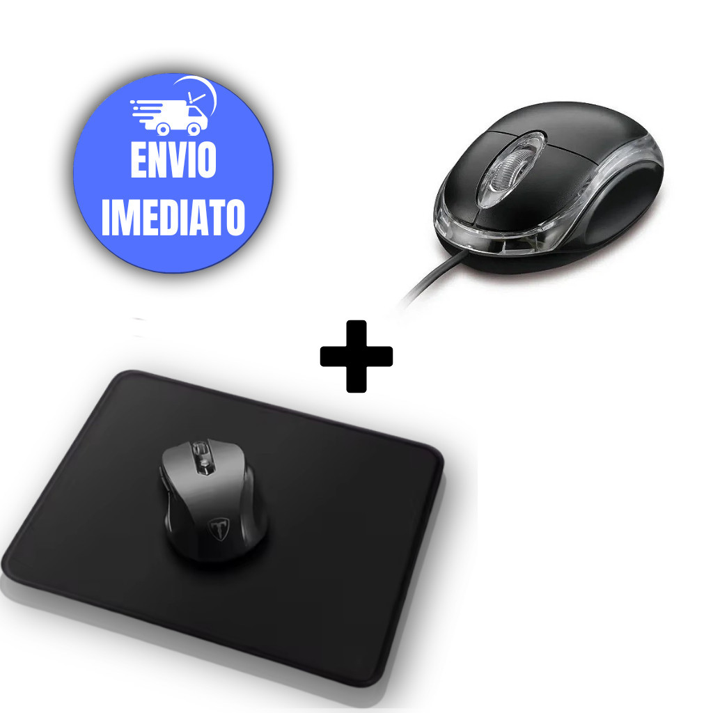 Kit Mousepad + Mouse USB 1200 Dpi Alta Precisão