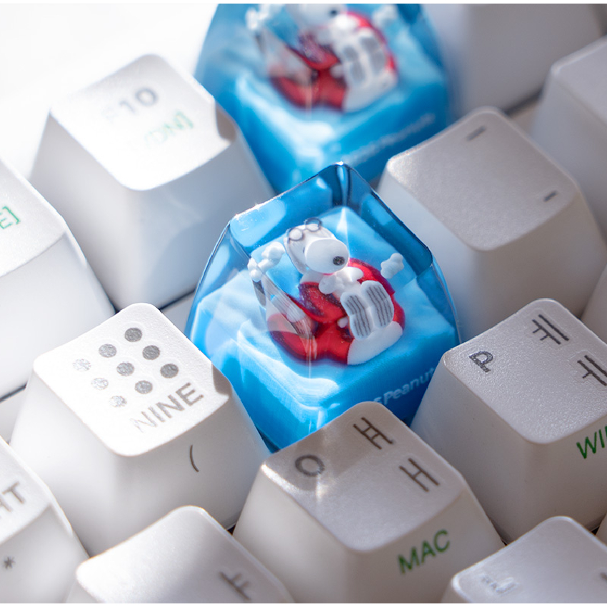 Keycap Oficial Snoopy Resin Artisan 1 Unidade Para Teclado Mecânico MX RGB