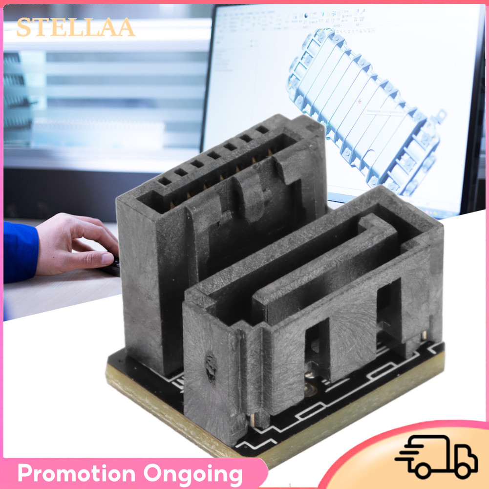 Stellaa Adaptador SATA 7Pin 180 graus Placa de circuito multicamada Pino banhado a ouro Interface Interface ABS de