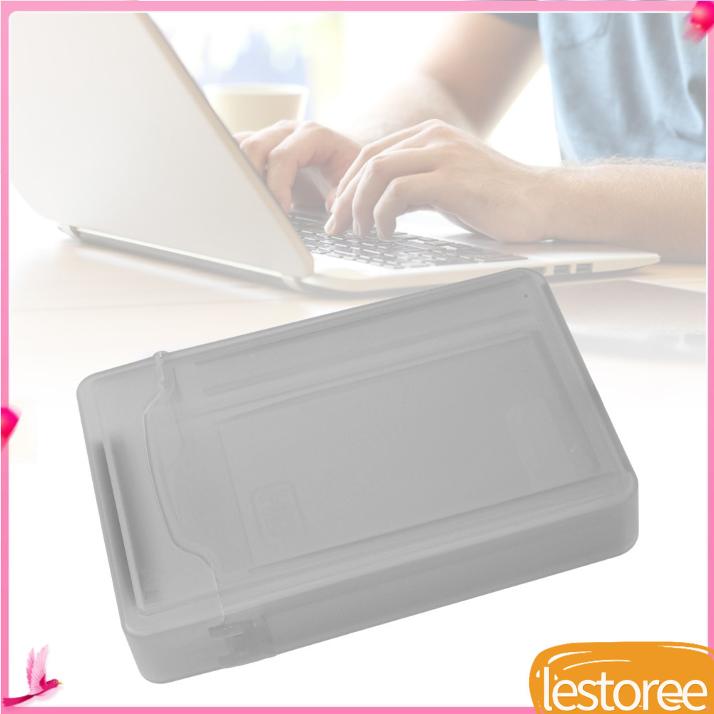 lestoree.br Caixa de disco rígido de 3,5 polegadas HDD SSD à prova de choque externo antiestático ABS armazenamento