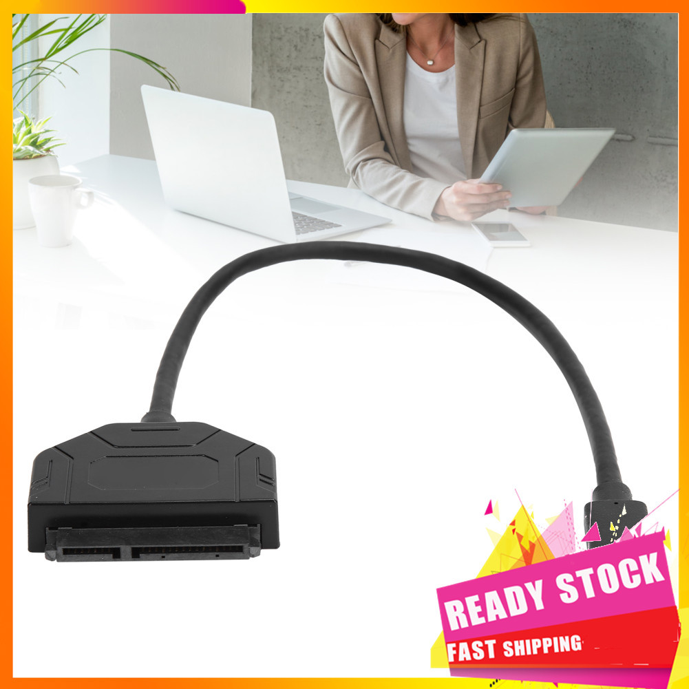 Hbhbhbhbb Adaptador EBTOOLS TypeC de alta velocidade 2,5 polegadas SSD HDD conector para laptop e PC durável ABS preto