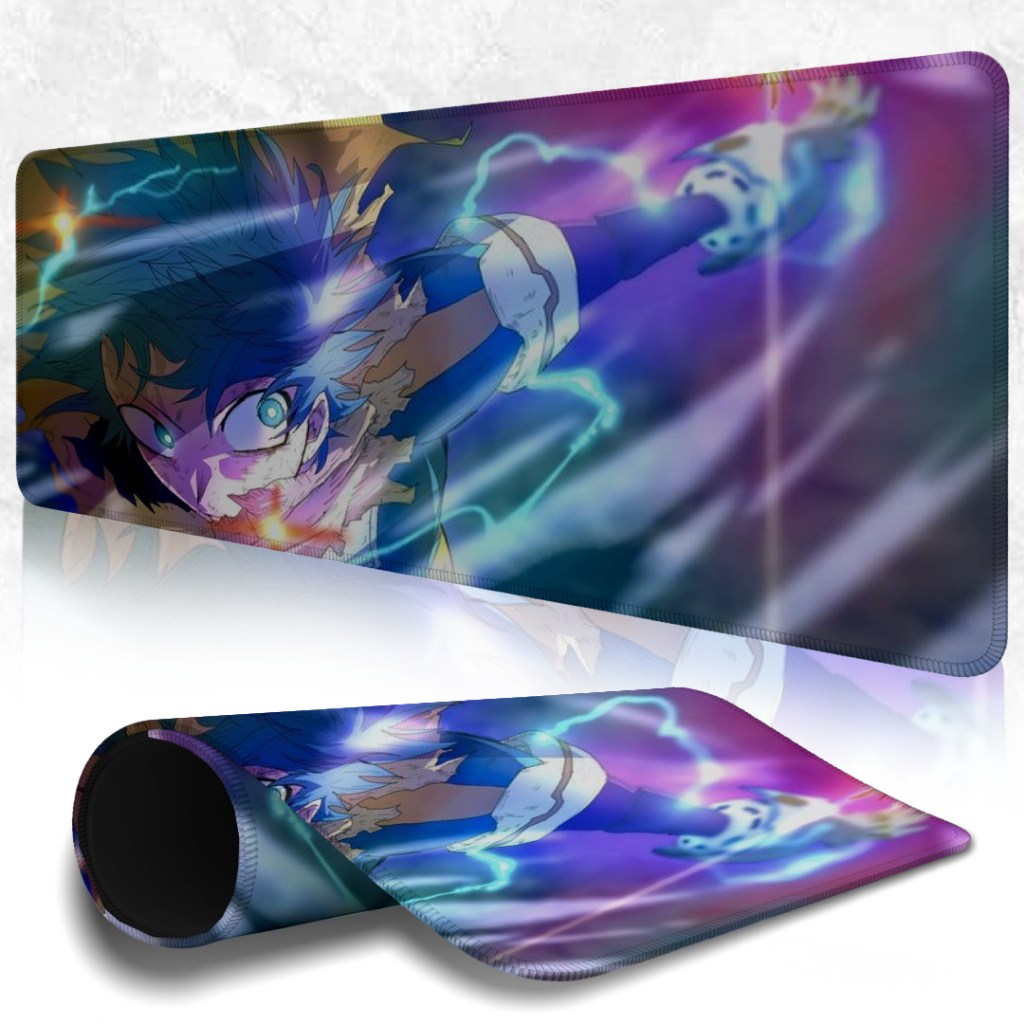 Mouse Pad Speed Gamer Liso Confortavel Com Base Antiderrapante E Bordas Costurdas Com Estampa Neon RGB De Anime Estilosa