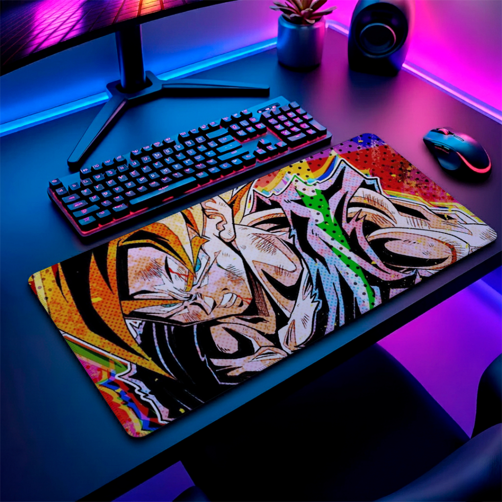 Mouse Pad Gamer Animes Grande Personalizado Varias Estampas RGB Apoio Exclusivo Confortável Para Escritório e PC