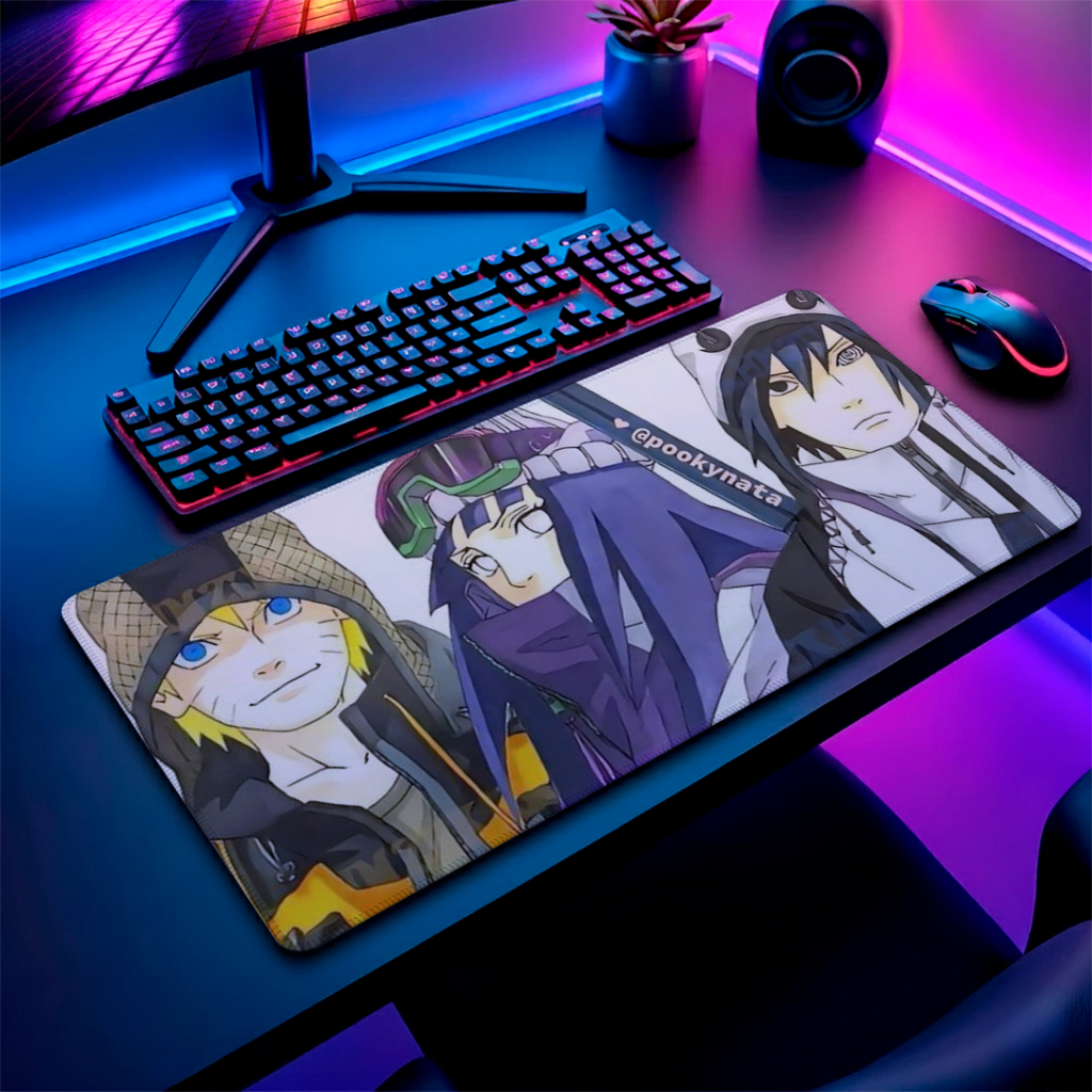Mouse Pad Gamer Animes Grande Personalizado Varias Estampas RGB Apoio Exclusivo Confortável Para Escritório e PC