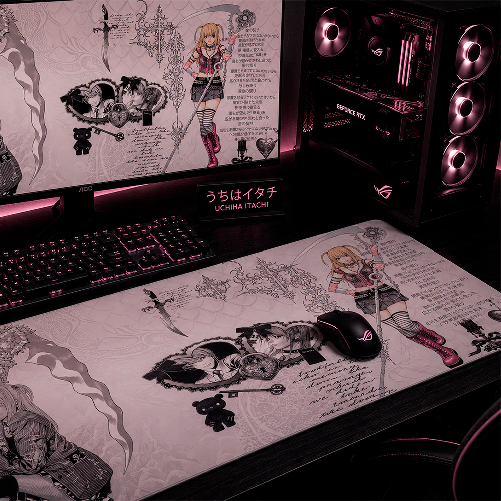 Mouse Pad Gamer Personalizado Feminino Love Girl Grande RGB Anime Exclusivo 80x30cm Confortável e Preciso - SUBLIMA