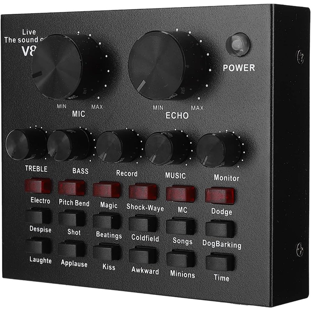 Hd Audio Mixer Usb Placa De Som Externa Fone De Ouvido