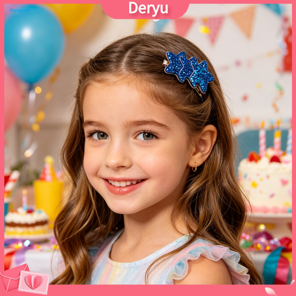 Thin Hair Accessory Sparkling Star-shaped Hairpin with Sequins – Lightweight Non-slip Clip for Easy One-handed Use Sty