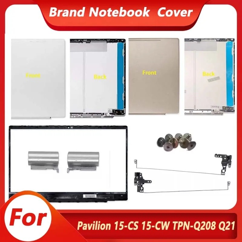 Novo Caso Traseiro Superior Para Pavilion 15-CS CW TPN-Q208 Q21 Portátil LCD Capa Traseira Dobradiças Moldura Frontal Do