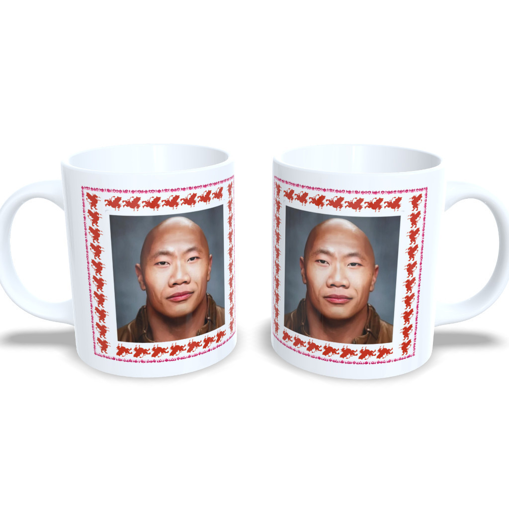 Caneca Ceramica Meme - The Wok The Rock Tse -  - Social Credit Batle - Bolsoxina