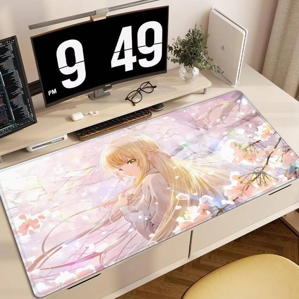 O Anjo Ao Lado Estraga-Me Podre Anime Mousepad Tapete De Mesa Com Almofada Acessórios De Jogos Prime Gaming XXL Teclado