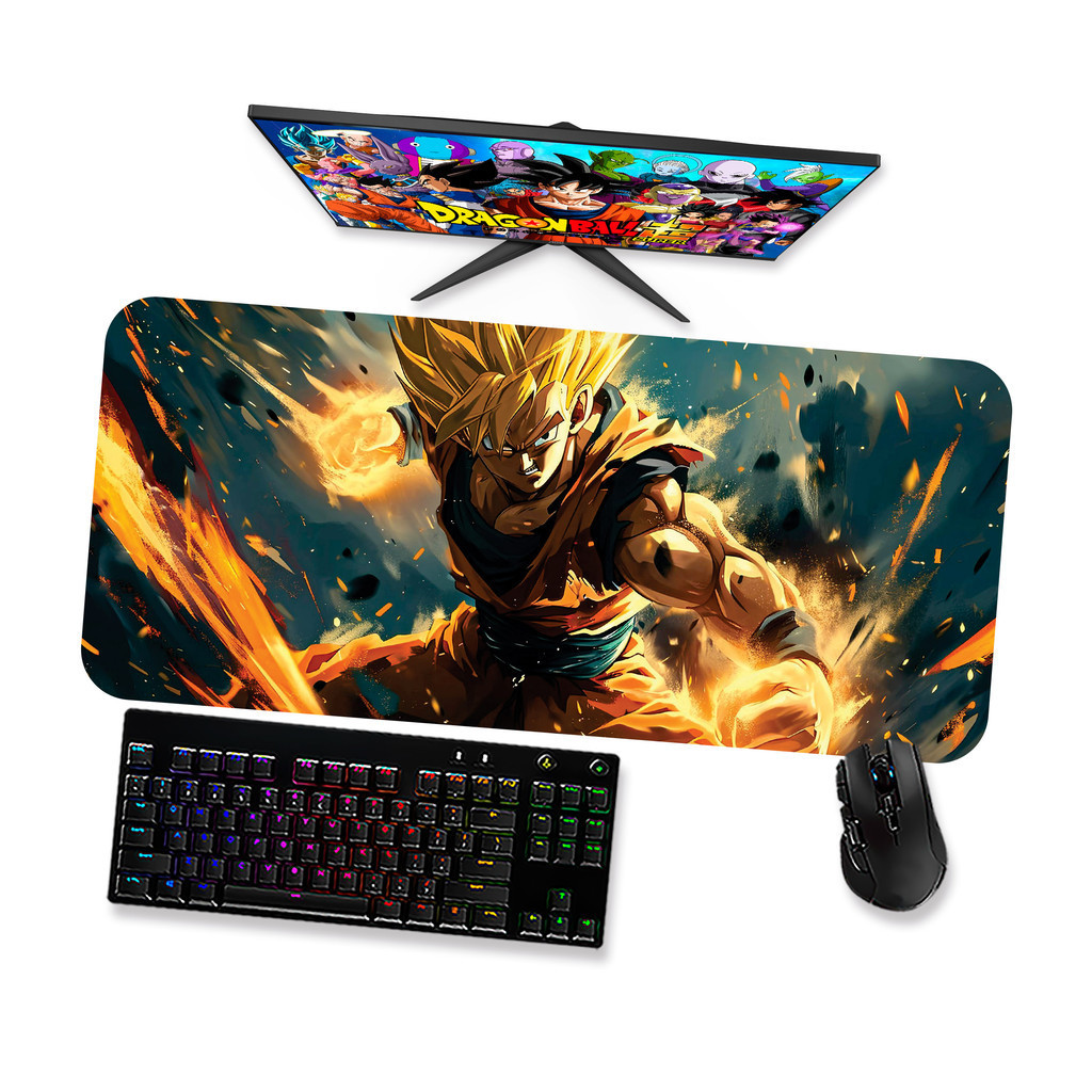 Mouse Pad Gamer Grande  Dragon Ball  Goku Super Saiyajin 1  90x40 80x40 60x40 70x30 45x40