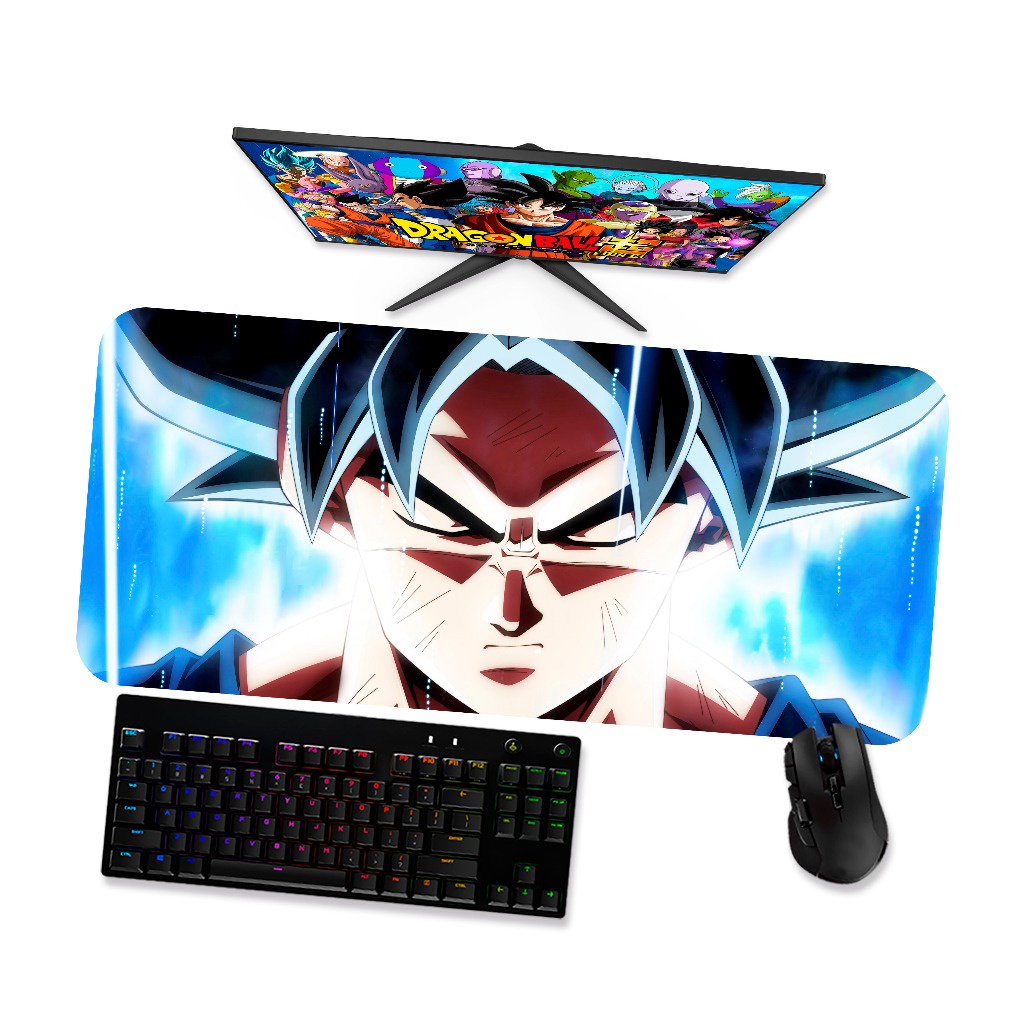 Mouse Pad Gamer Grande Dragon Ball Goku Saiyajin superior incompleto 1 90x40 80x40 60x40 70x30 45x40