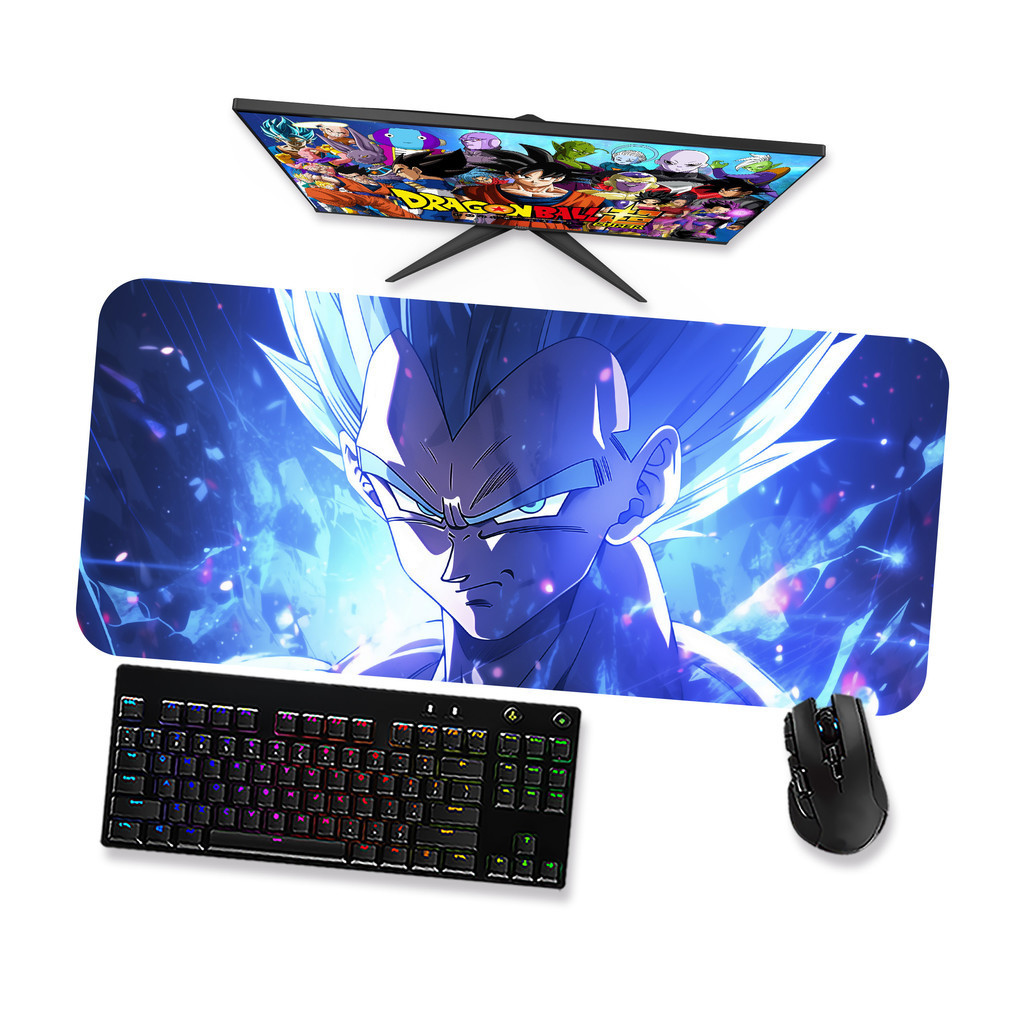 Mouse Pad Gamer Grande Dragon Ball Vegeta Blue 2 90x40 80x40 60x40 70x30 45x40