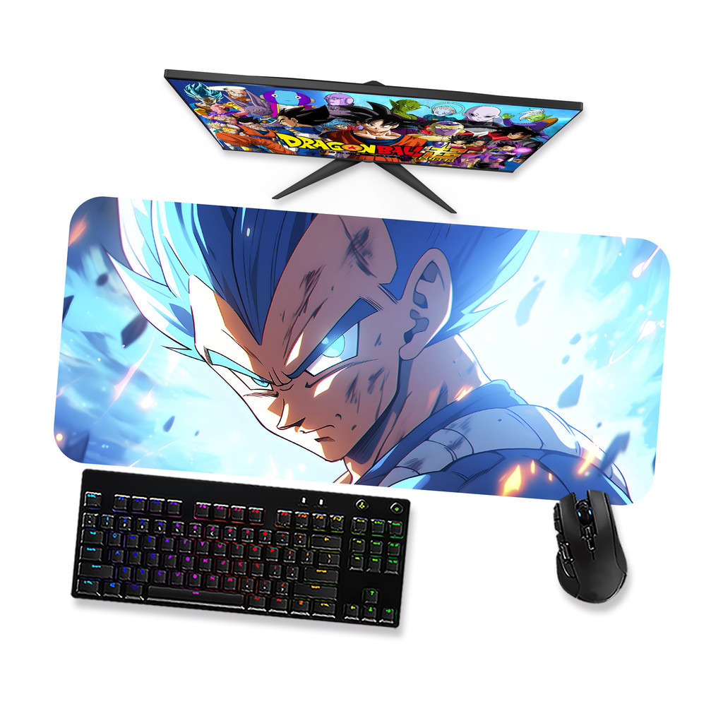 Mouse Pad Gamer Grande Dragon Ball Vegeta Blue 1 90x40 80x40 60x40 70x30 45x40