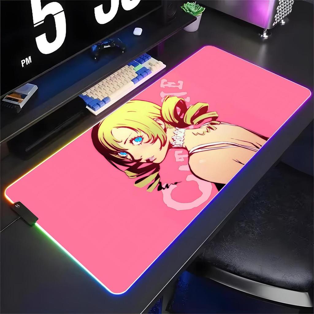 Catherine Mouse Pad XXL RGB Gaming Grande Mousepad Teclado Gamer Portátil Tapete De Mesa RGBMouse Esteiras