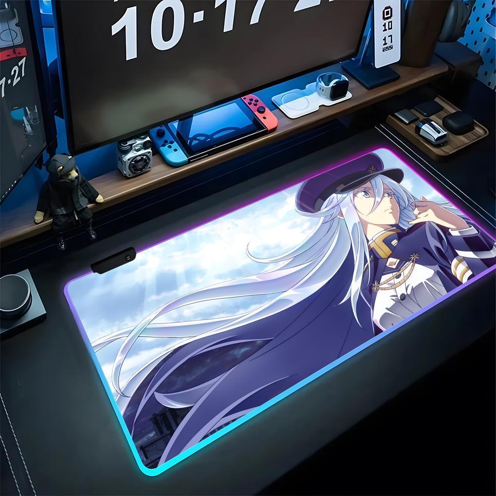 Anime 86 Oitenta E Seis Mouse Pad Jogos Rgb Mousepad Retroiluminado Teclado Gamer Menina Xxl Escritório Portátil Tapete
