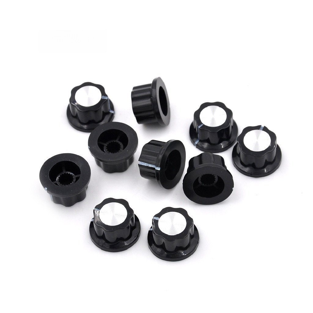 10 Pcs Potentiometer Knob Rotary Control Turning Bakelite Hole Dia 6mm Popular goods