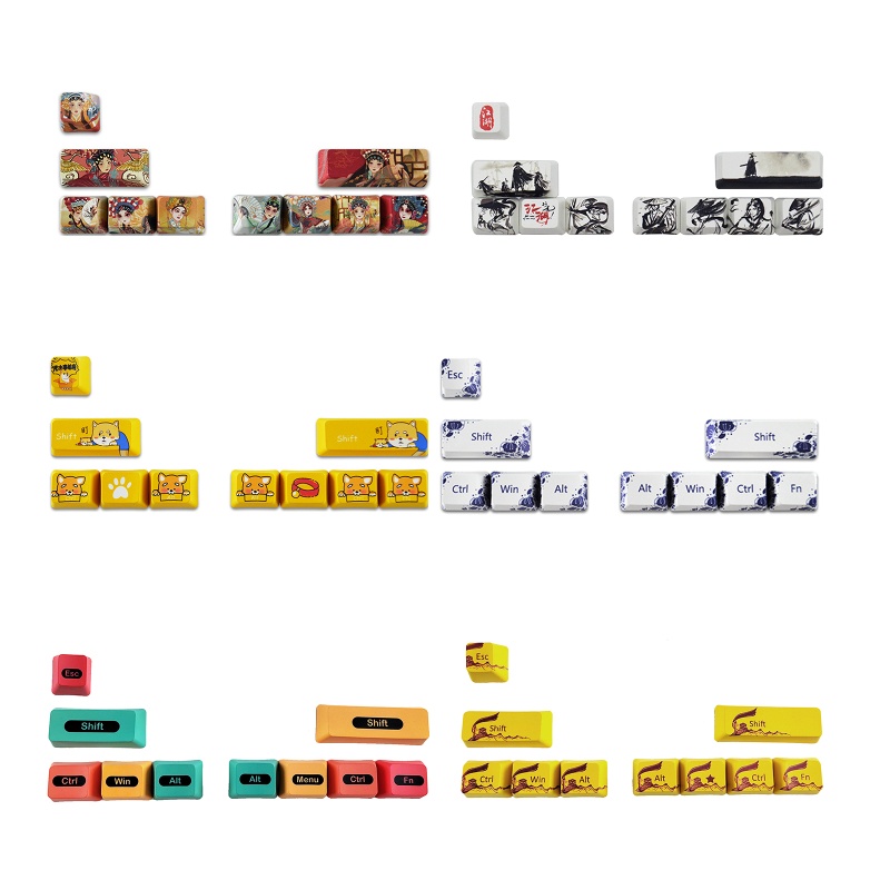 10-Key Suplemento Para Sublimação PBT Keycap Chinês OEM