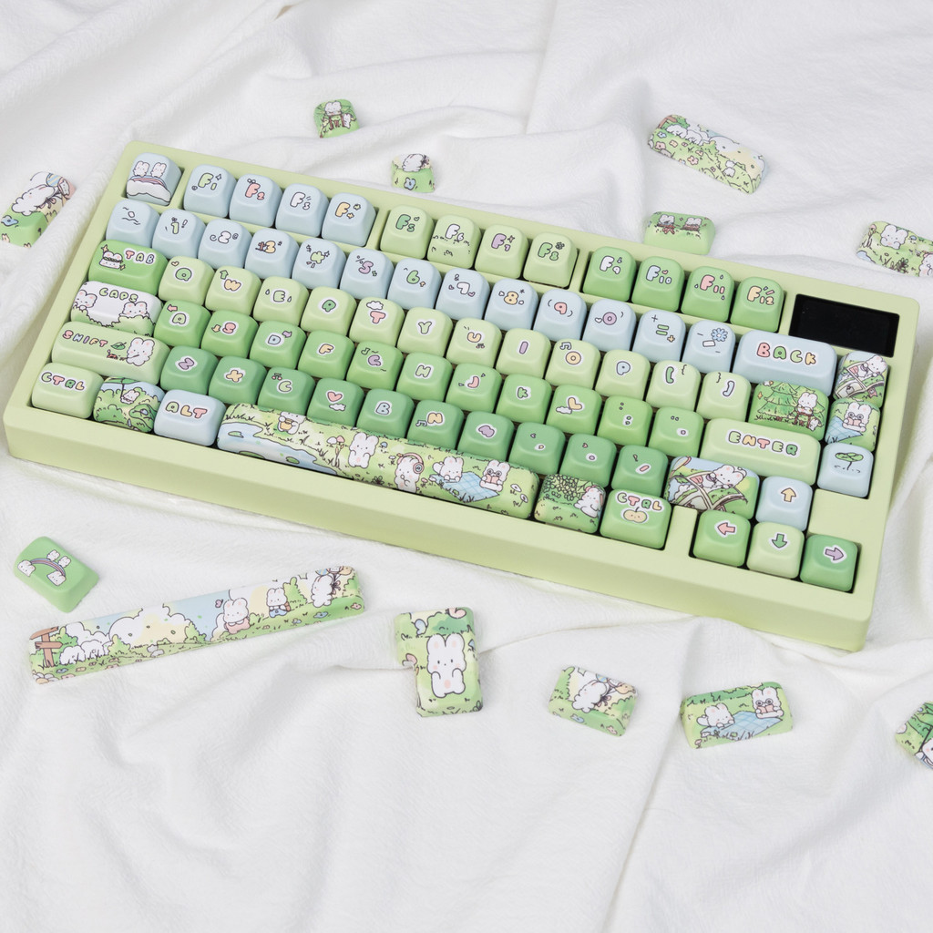 Conjunto De Teclas Qingqing Little Rabbit 141-Key MOA Profile Dye-Sub PBT