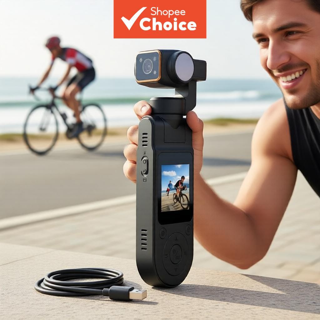 Câmera De Ação 1080P Portátil Tela IPS De 1.5 