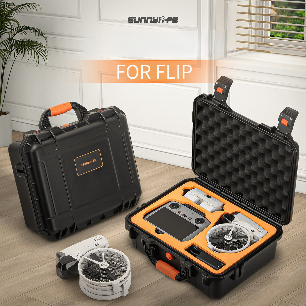 Sunnylife FLIP Estojo de Segurança para Máquina de Vlog Fly More Combo, Bolsa de Armazenamento à Prova d'Água, Estojo Pr